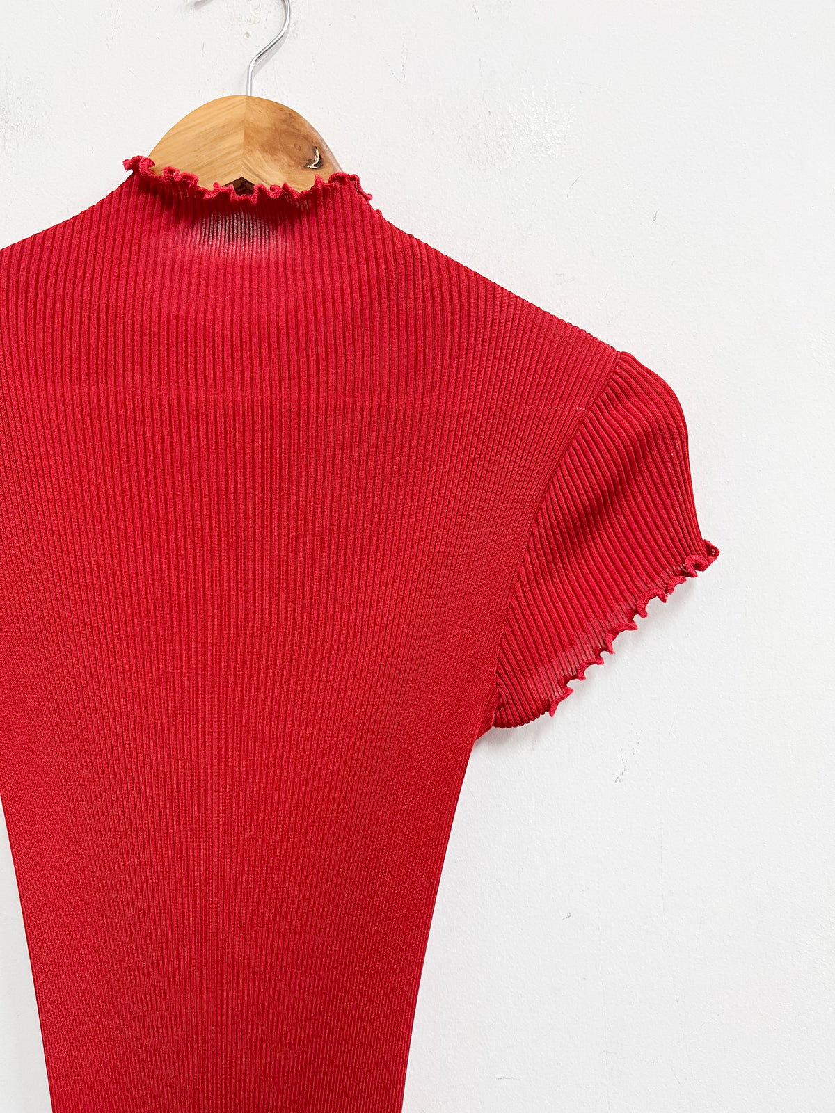Top rojo manga corta - Talla S