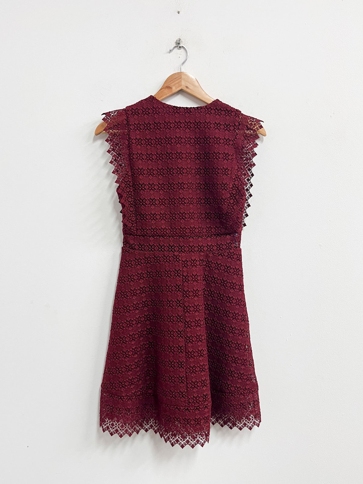Vestido corto rojo vino - Sandro - Talla S