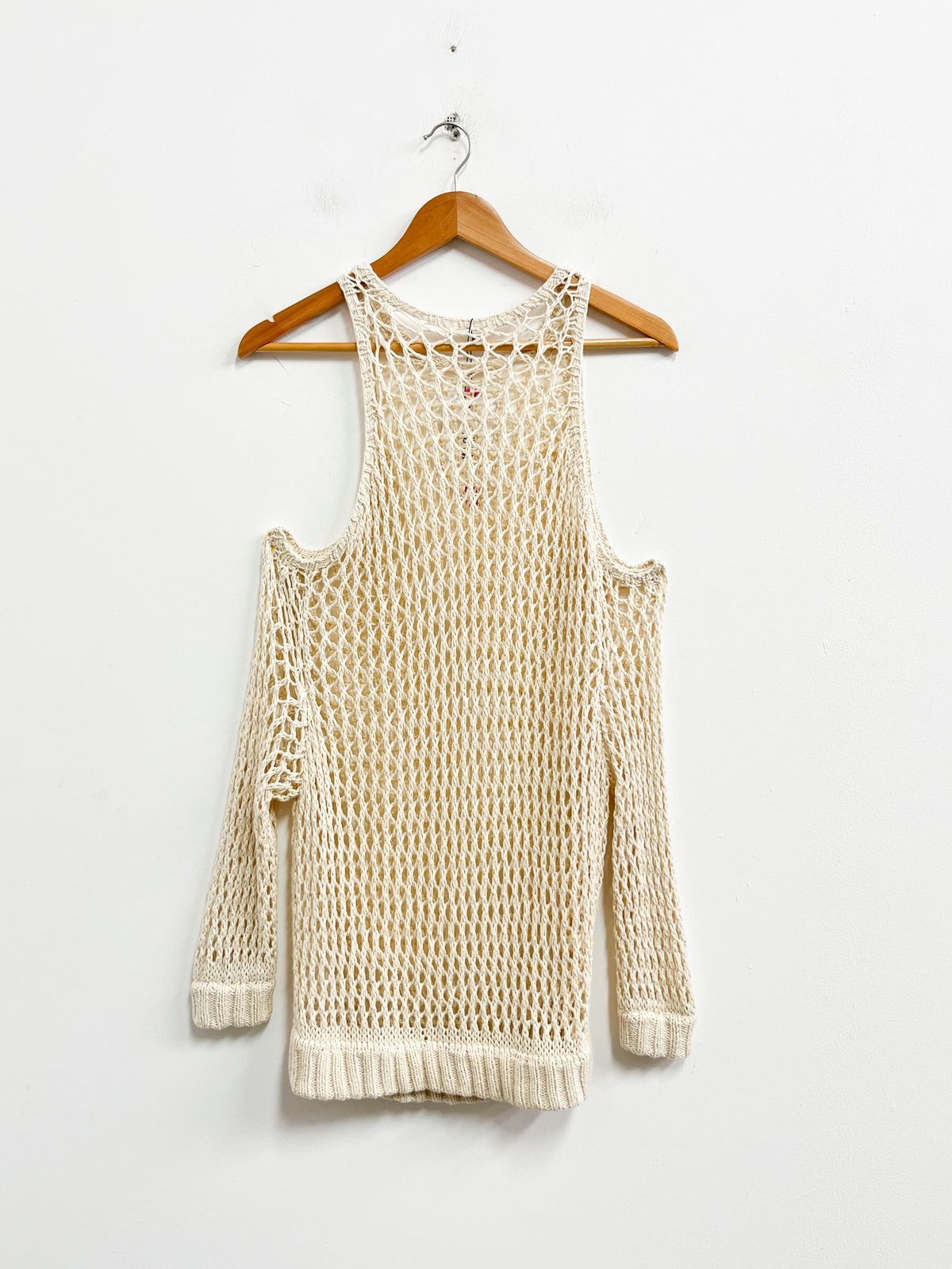 Chompa beige punto crochet - Talla M