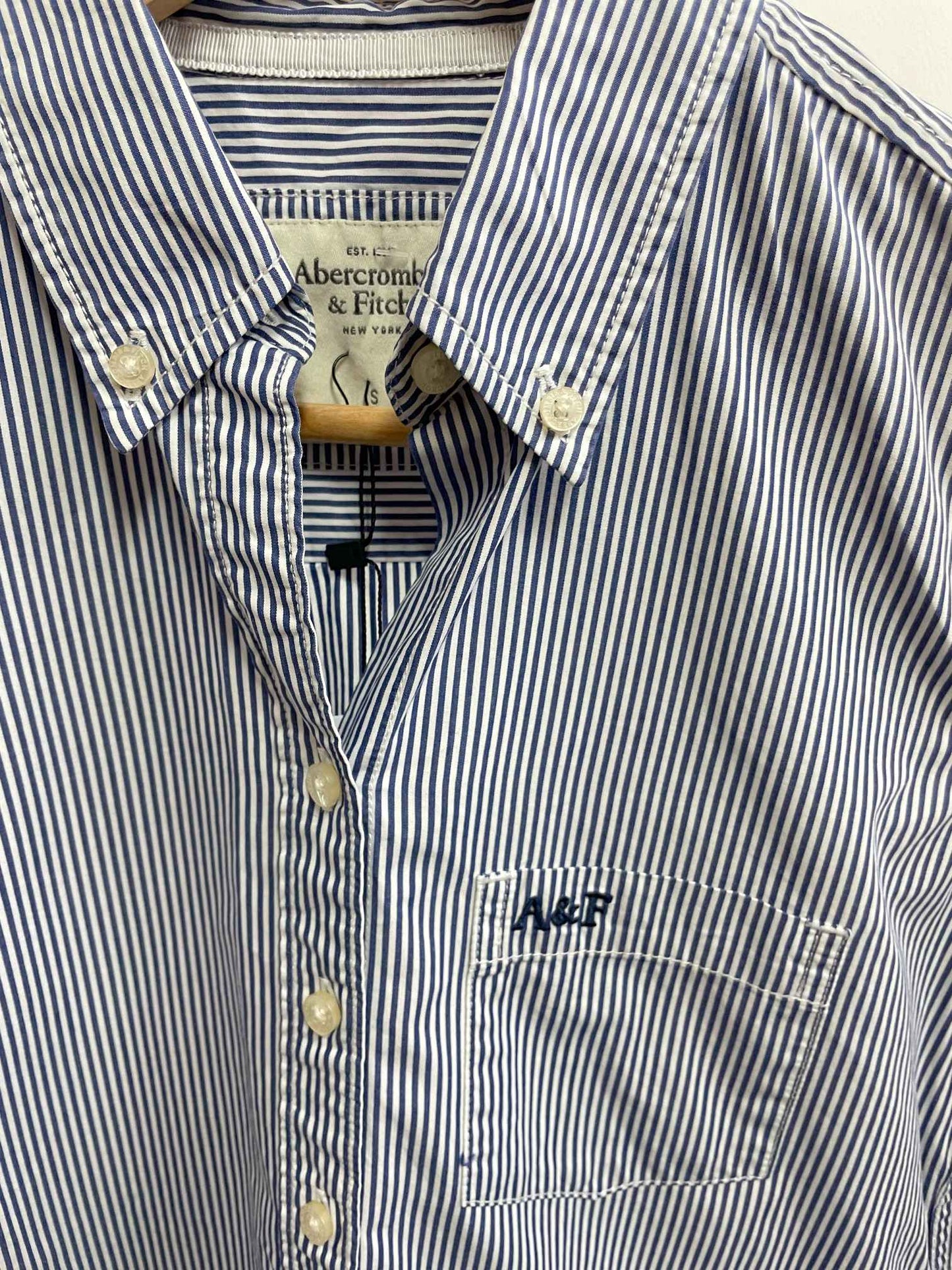 Blusa rayas azul con blanco - Abercrombie - Talla S