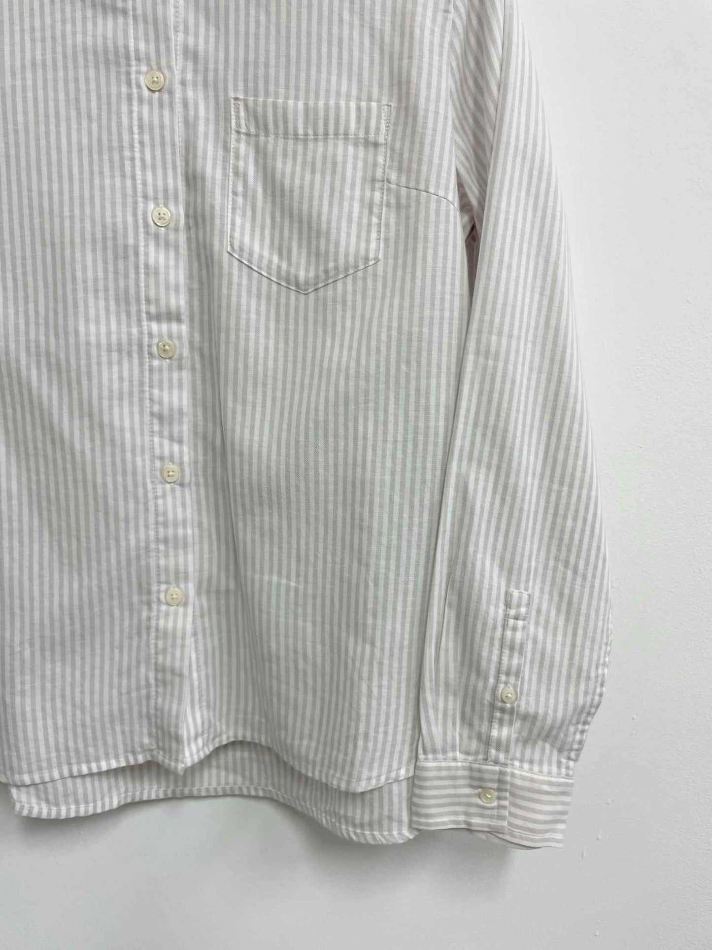 Blusa rayas blanco y gris - Banana Republic - Talla M