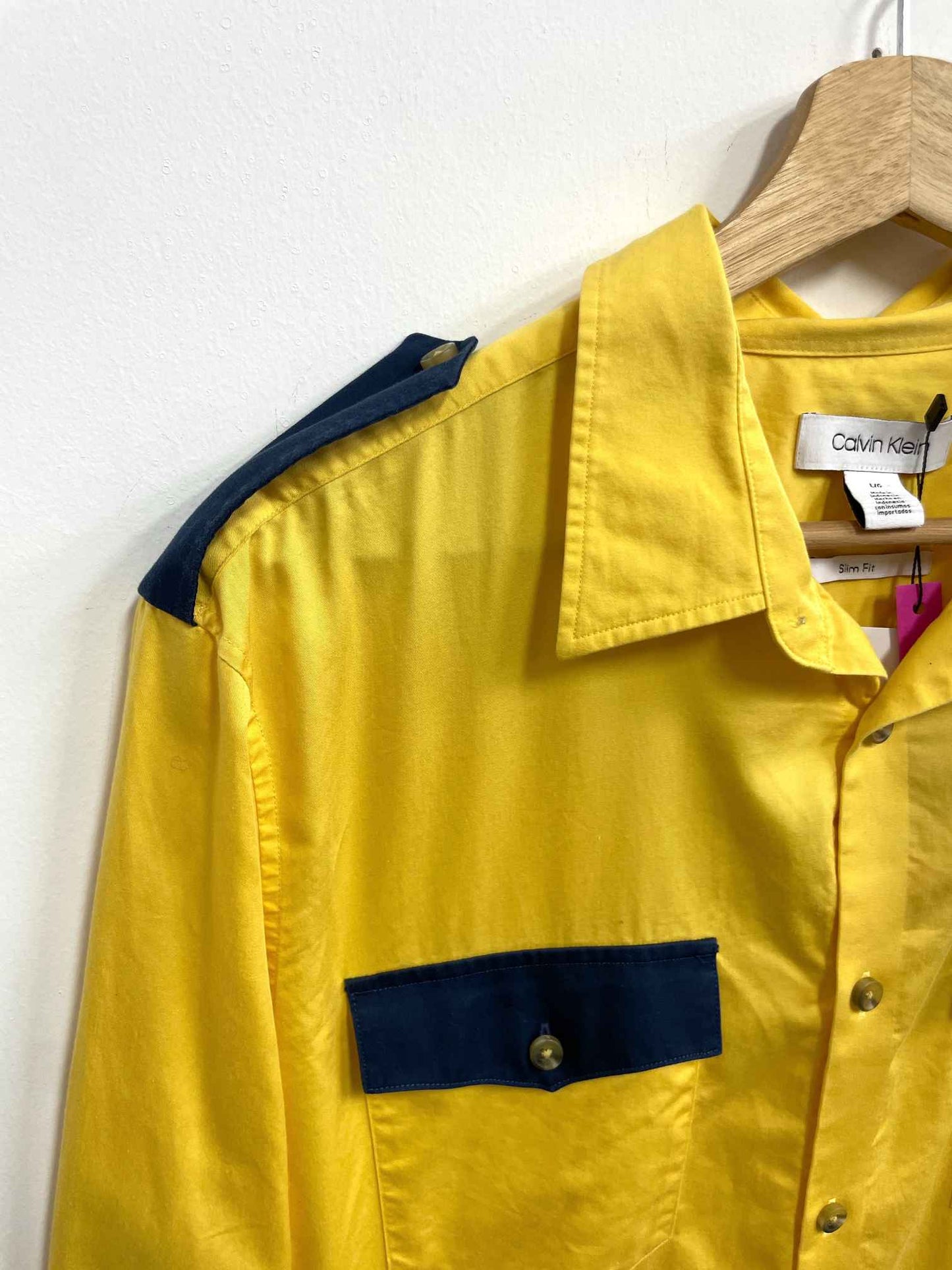 Blusa amarilla algodón - Calvin Klein - Talla M