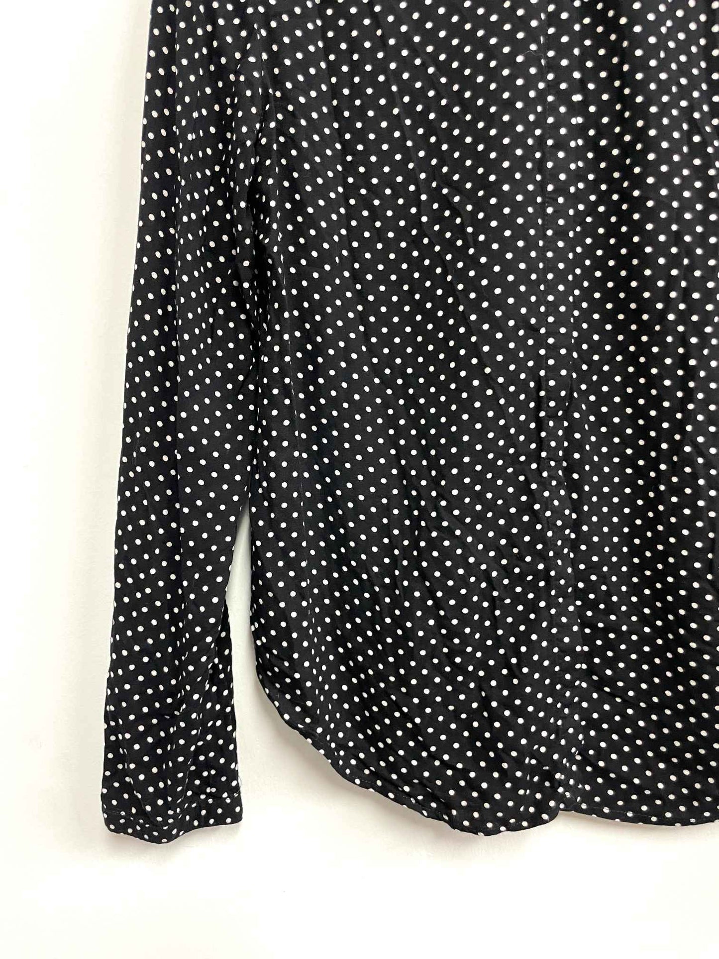 Blusa negra puntos blancos - Mango - Talla S