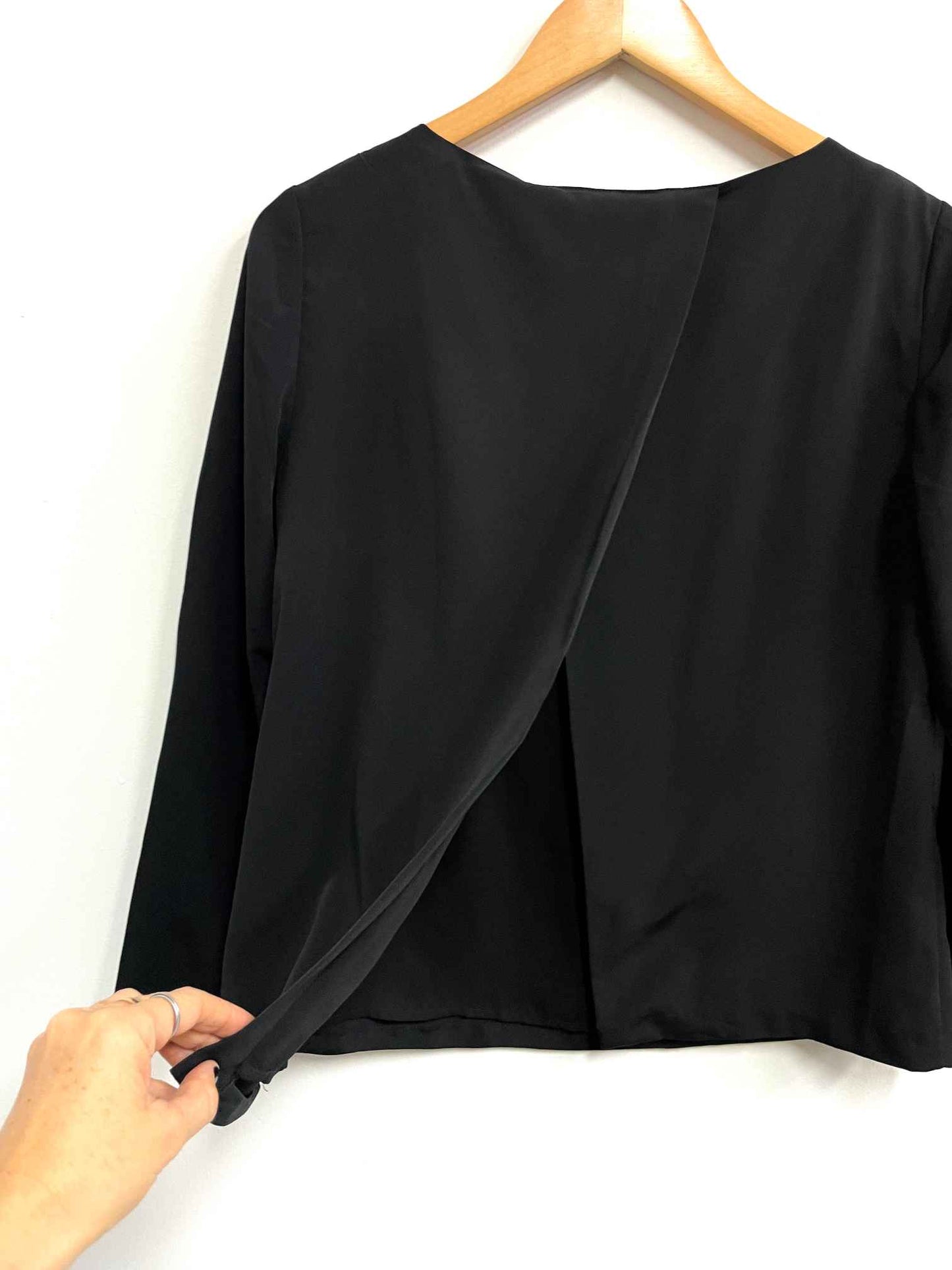 Blusa negra detalle espalda - Ralph Lauren - Talla S