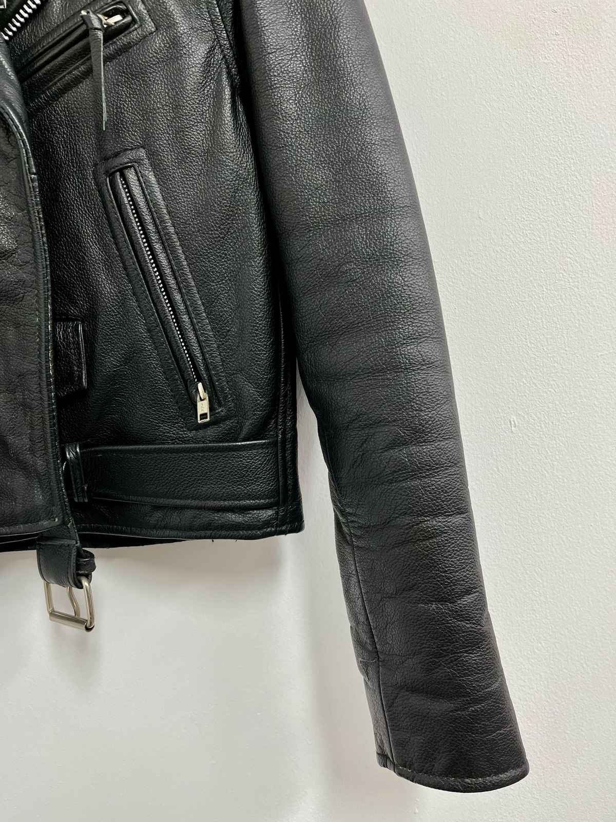 Casaca negra cuero - FMC - Talla S