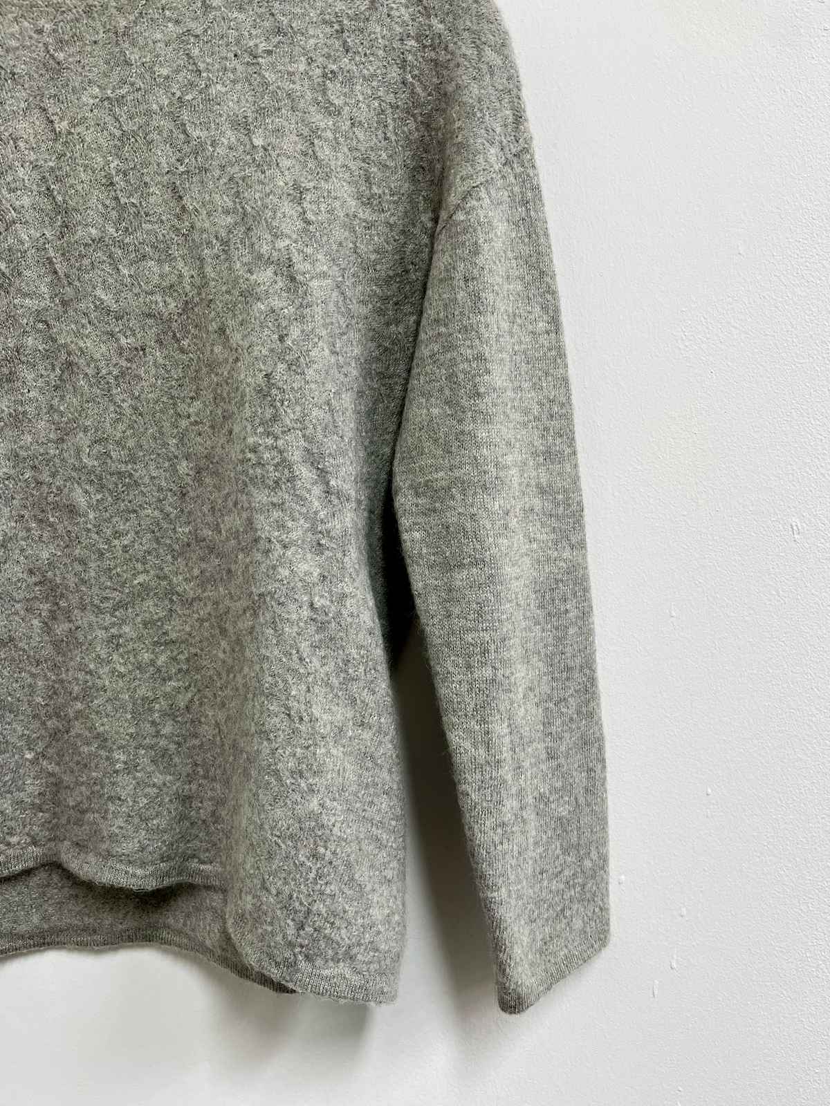Chompa gris alpaca cuello alto - Kuna - Talla S