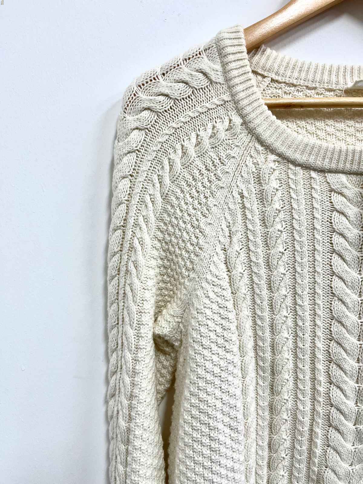 Chompa blanca algodón tejida - GAP - Talla L