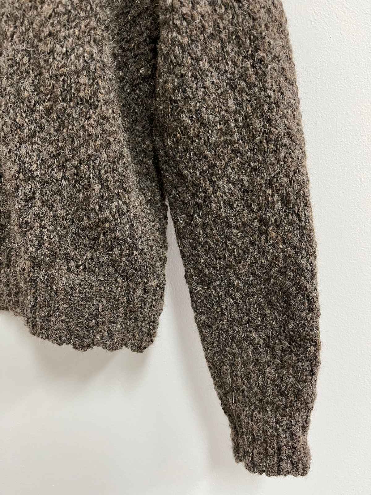 Chompa marrón botones baby alpaca - Marita Cornejo - Talla S