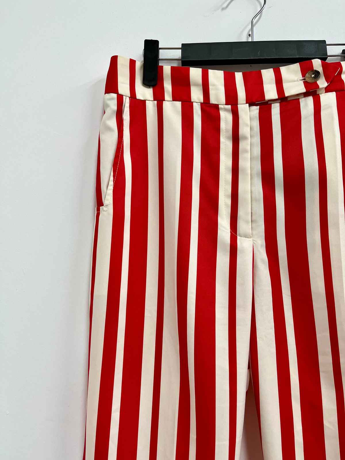 Pantalón rayas rojas y beige - Sandra Weil - Talla 30