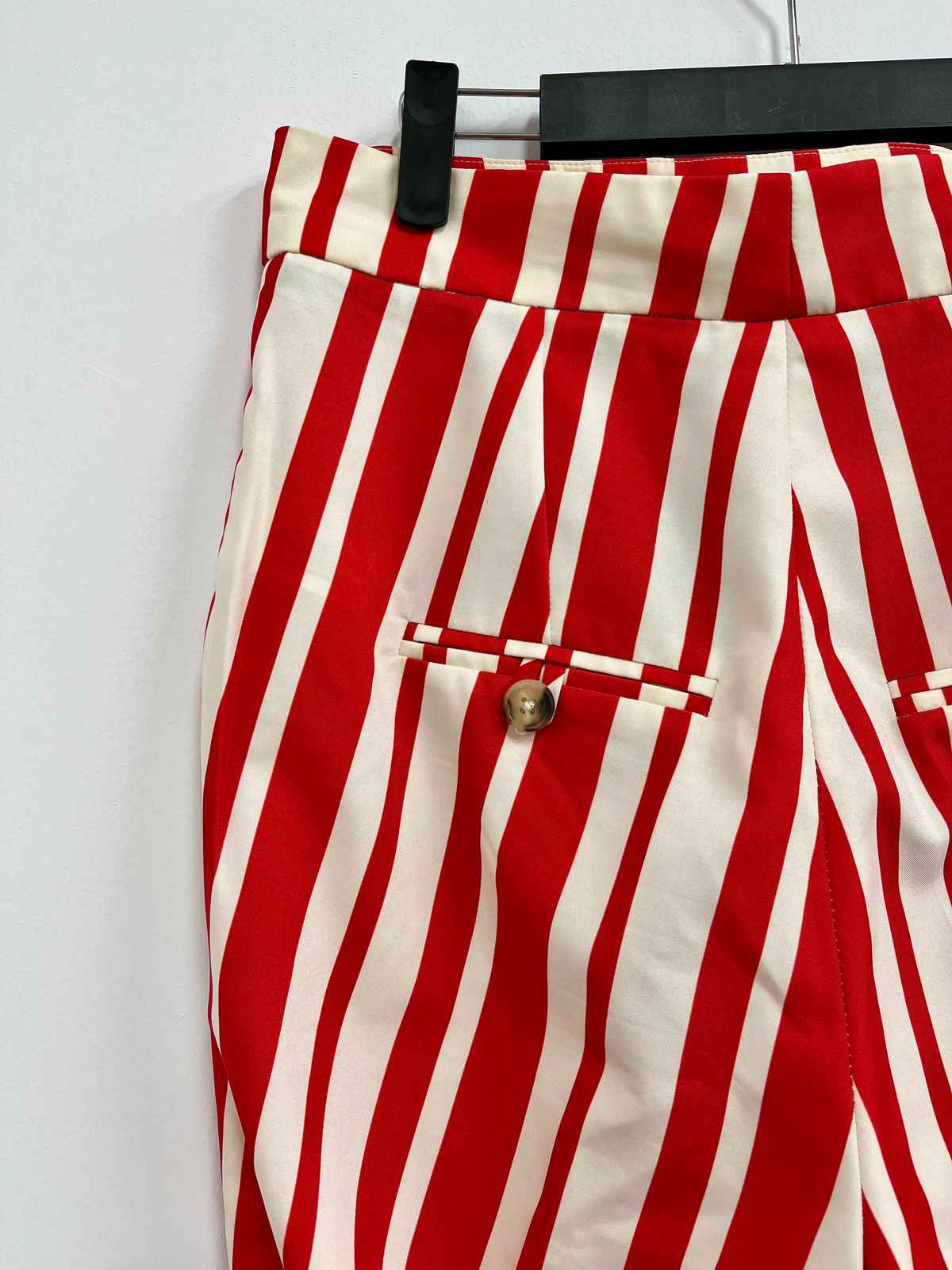 Pantalón rayas rojas y beige - Sandra Weil - Talla 30