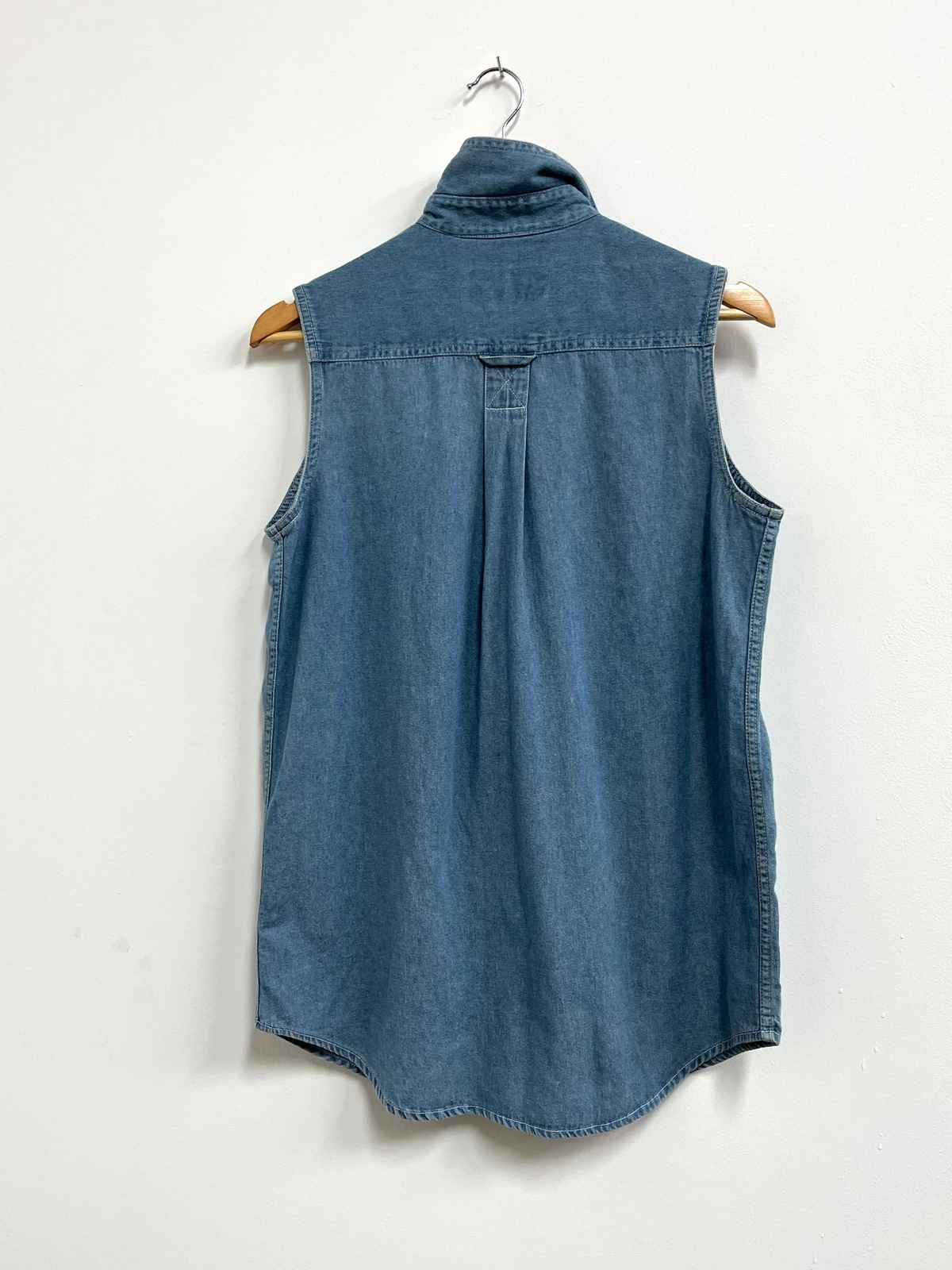 Blusa jean manga cero algodón - Vintage - Talla M
