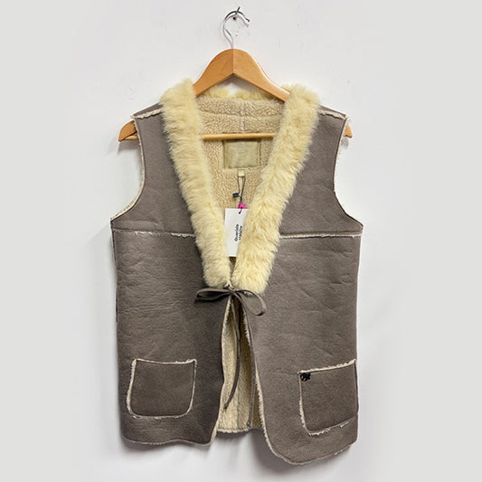 Chaleco cuello piel de conejo - Talla M