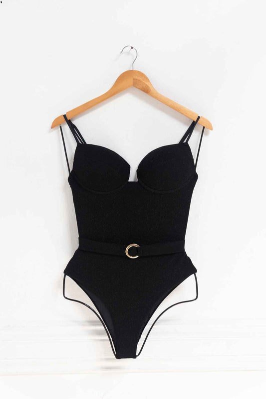 Ropa de baño copas negra con brillos - Demar - Talla L