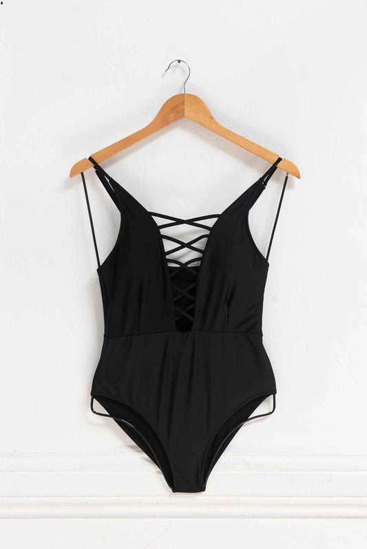 Ropa de baño negra escote - Talla M