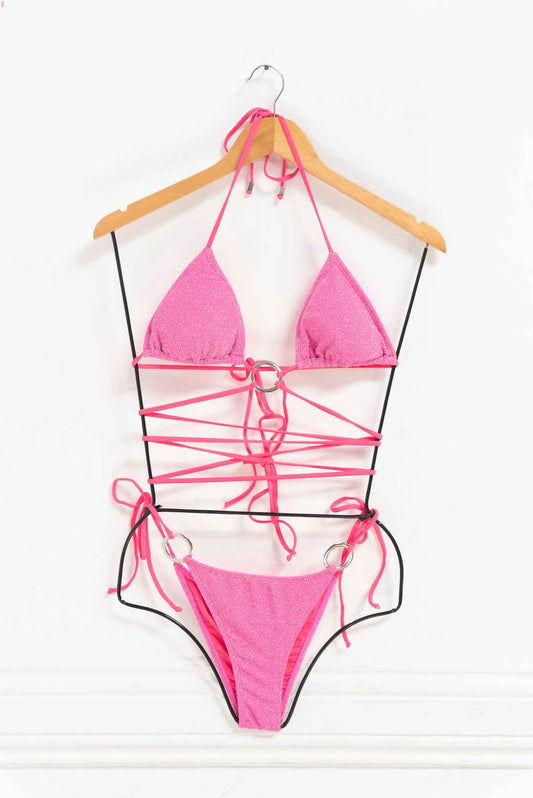 Bikini rosa brillos - Demar - Talla S