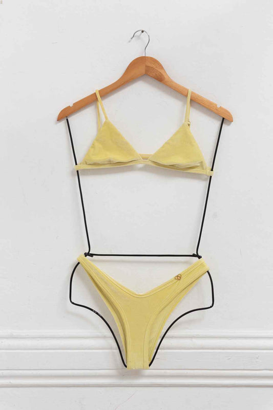 Bikini amarillo velvet - Agua Viva - Talla S