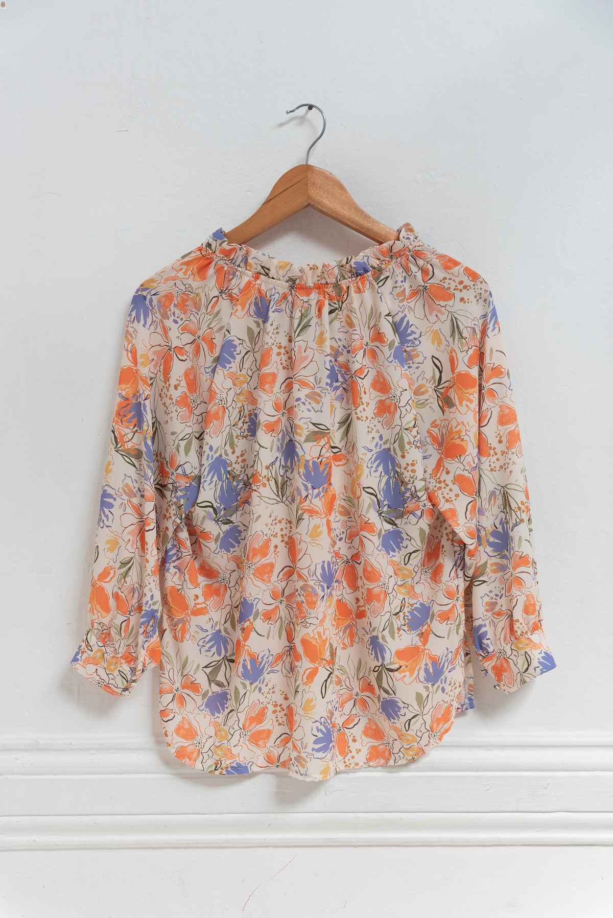 Blusa floral - Mentha & Chocolate - Talla XS