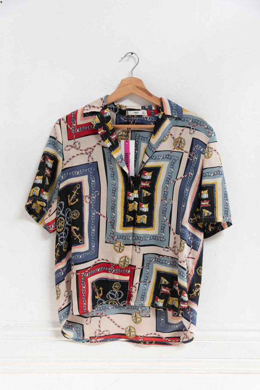 Blusa multicolor cadenas - MNG - Talla S