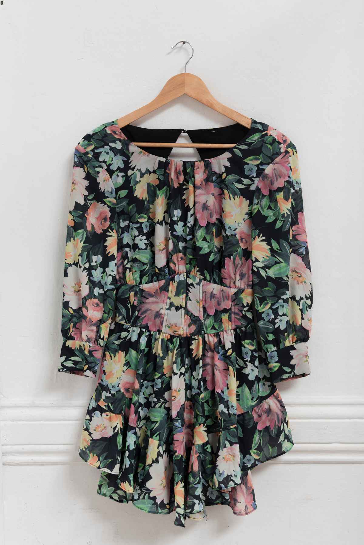 Vestido flores espalda abierta - For Love y Lemono - Talla XS