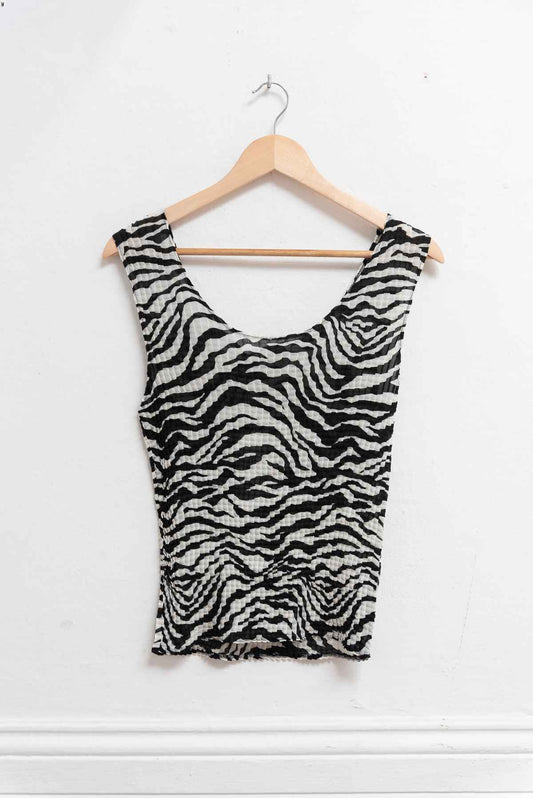 Top zebra transparente - Talla S