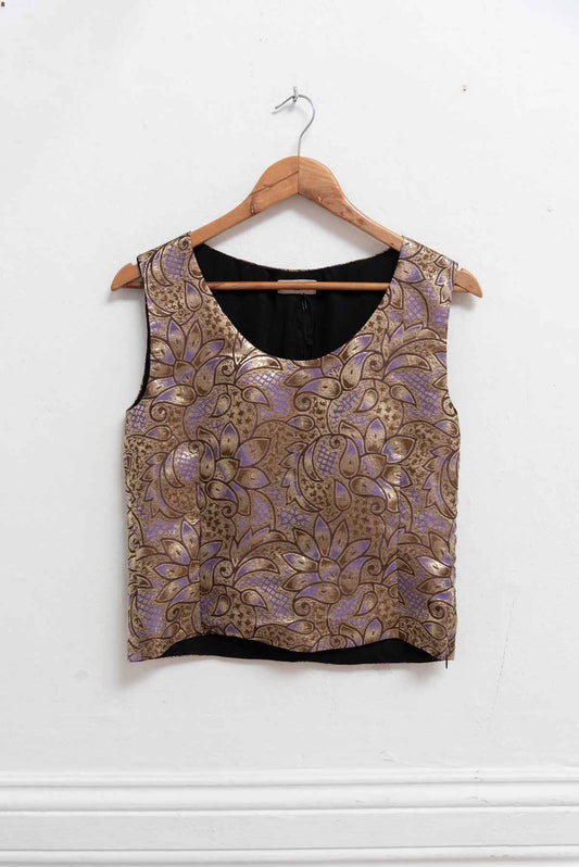 Top dorado con morado - Marni x H&M - Talla S