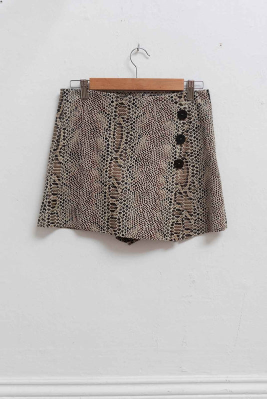 Falda short animal print - Zara - Talla 28