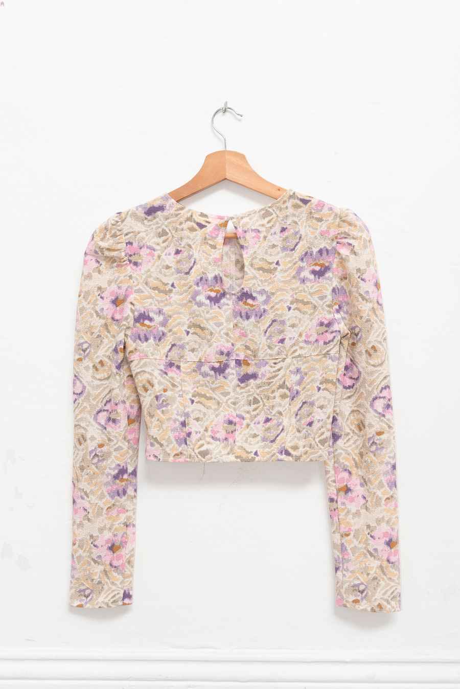 Top beige con print pastel - Talla XS - H&M