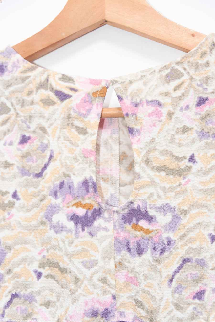 Top beige con print pastel - Talla XS - H&M