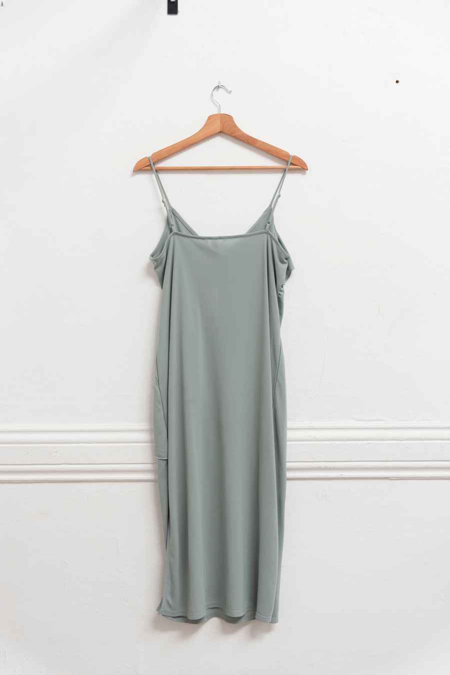 Vestido verde volantes - H&M - Talla M