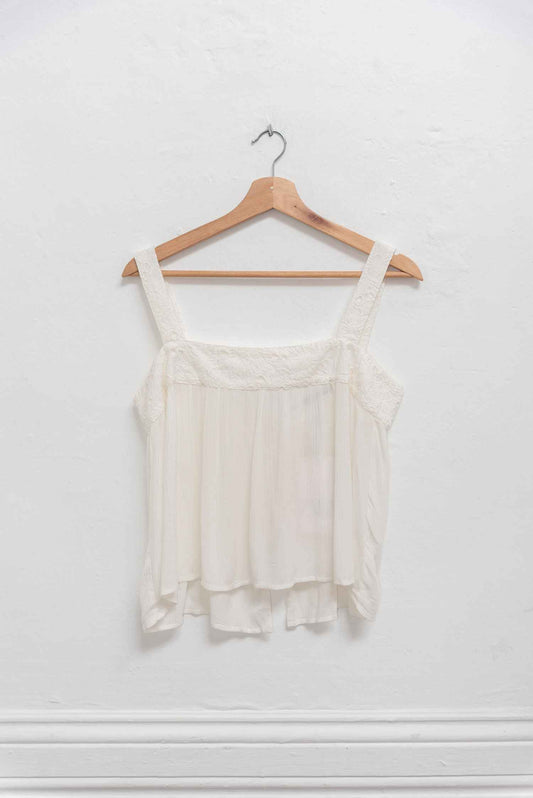 Top blanco bordado - Talla M - Zara