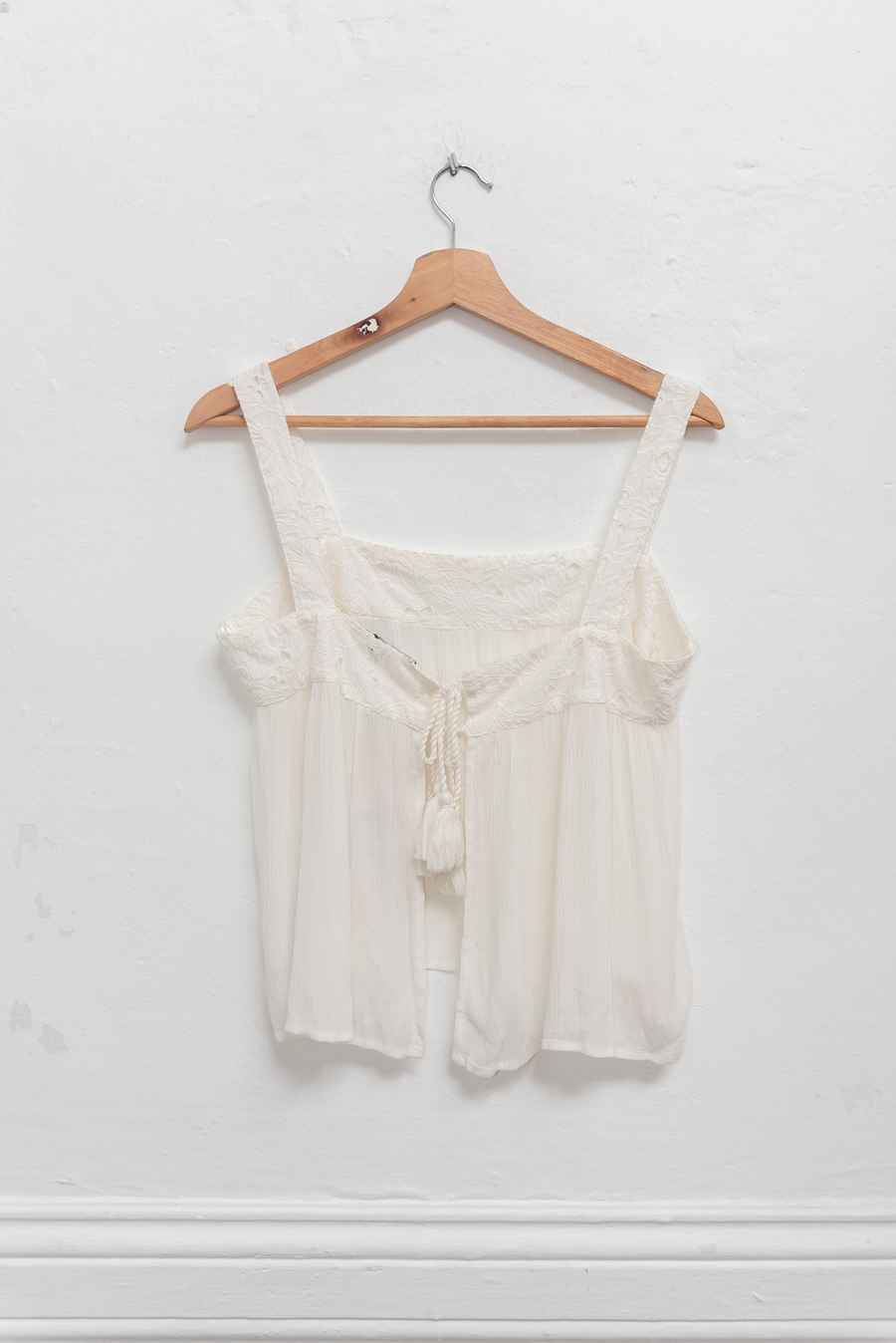 Top blanco bordado - Talla M - Zara