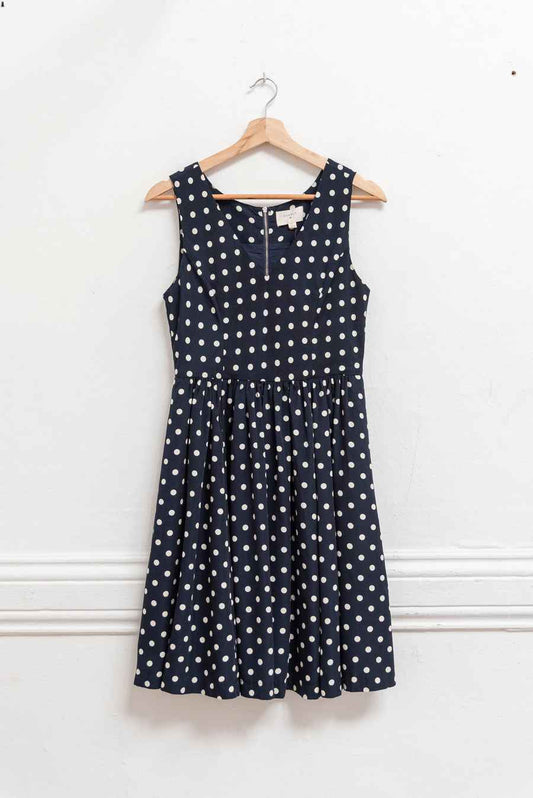 Vestido azul polka dots - Everly - Talla S