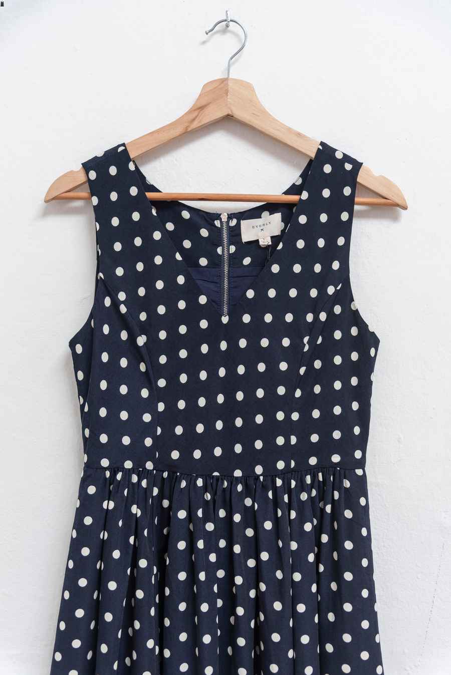 Vestido azul polka dots - Everly - Talla S