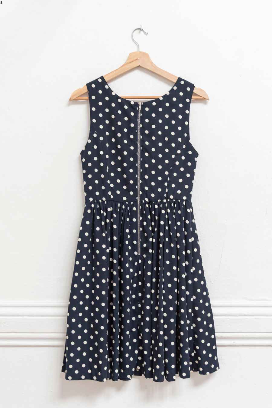 Vestido azul polka dots - Everly - Talla S