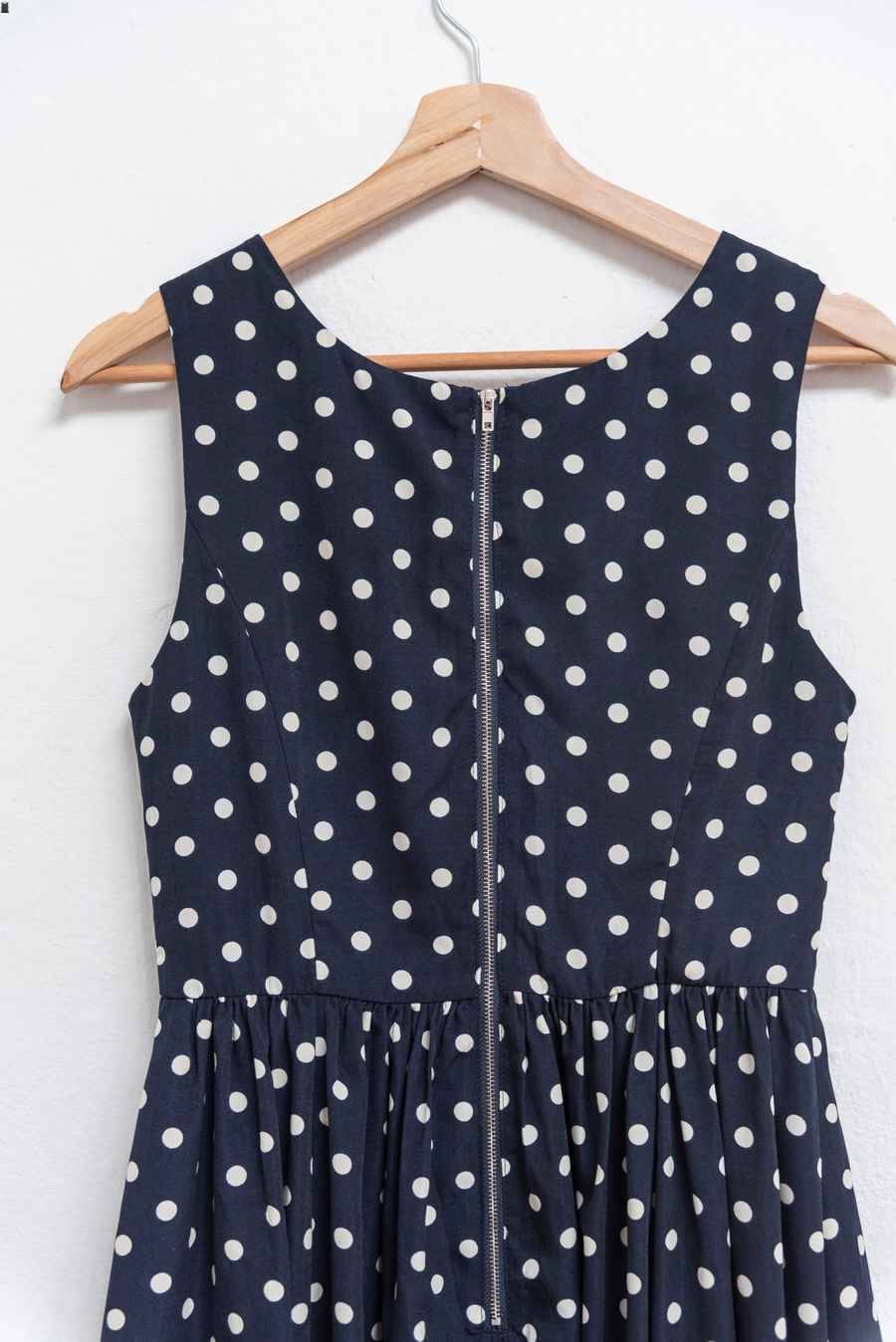 Vestido azul polka dots - Everly - Talla S