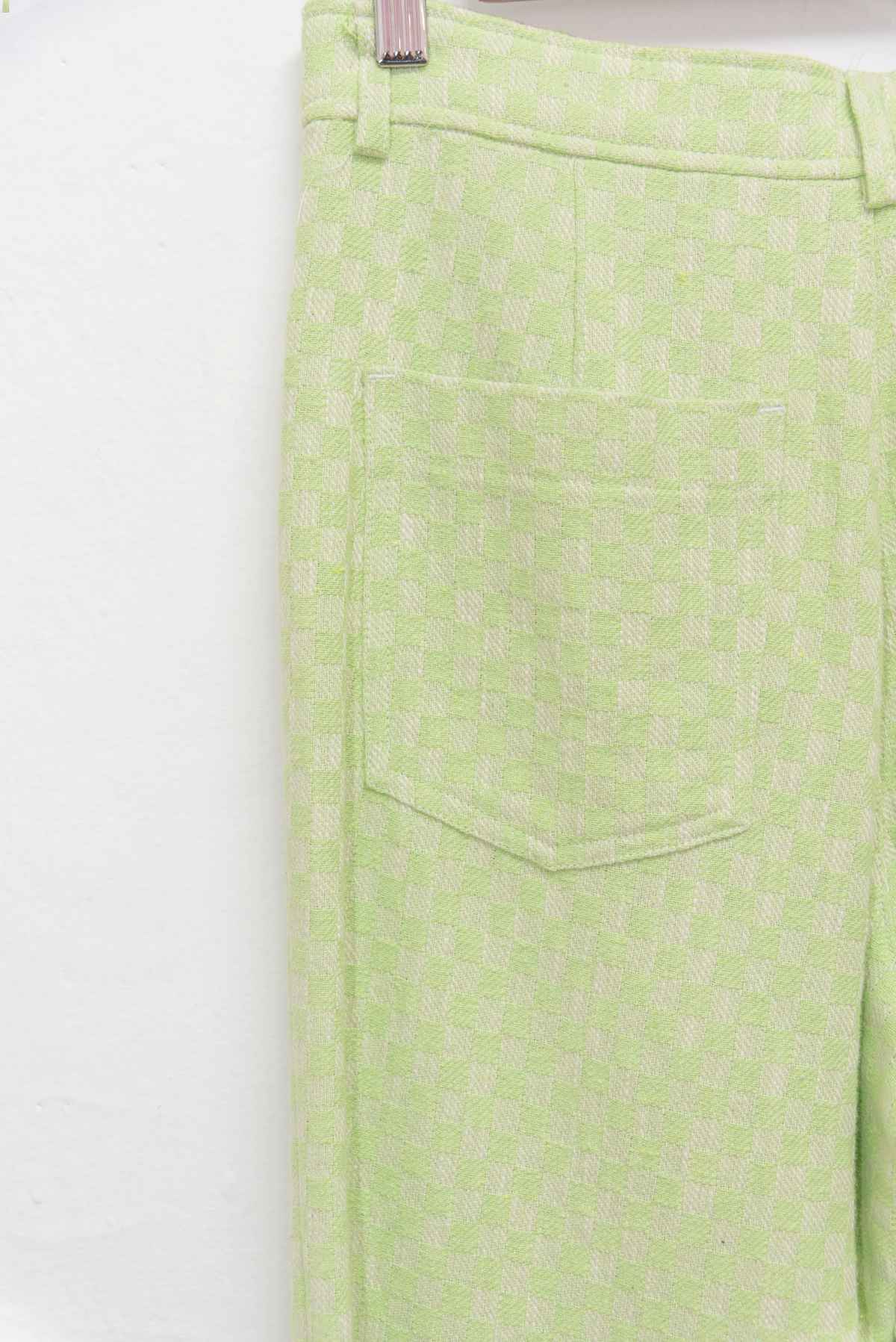 Pantalón cuadros verdes - Zara - Talla M