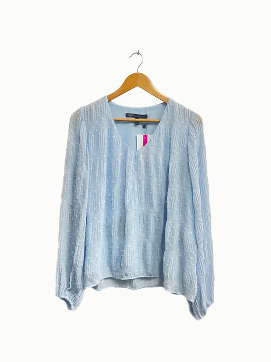 Blusa celeste mangas abullonadas - White House Black Market - Talla XS