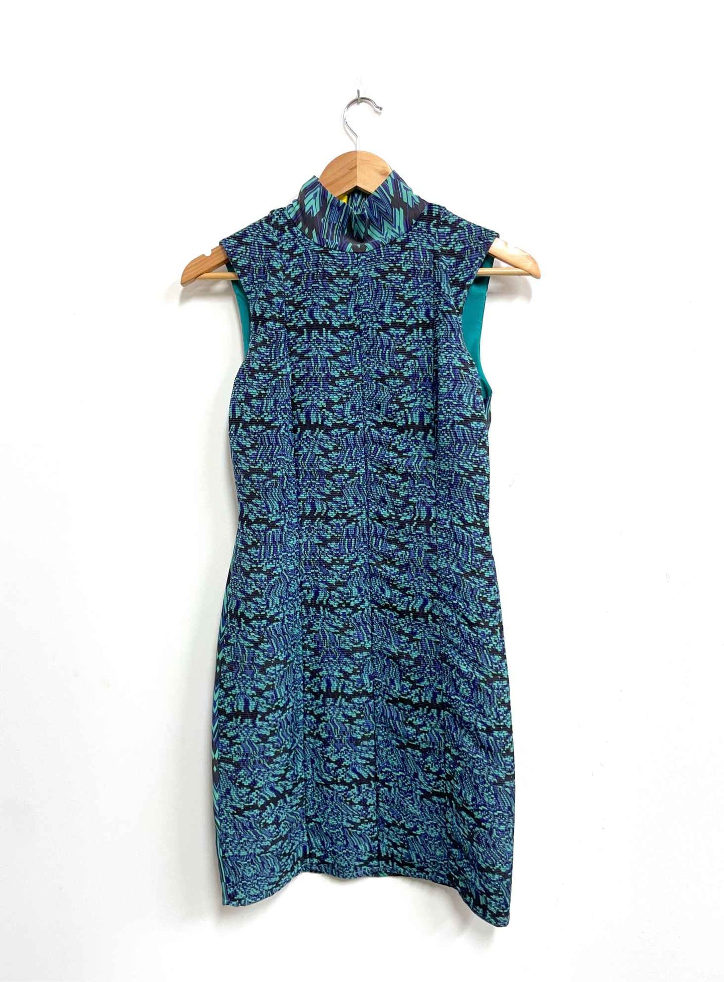 Vestido turquesa plisado - Catherine Malandrino - Talla S