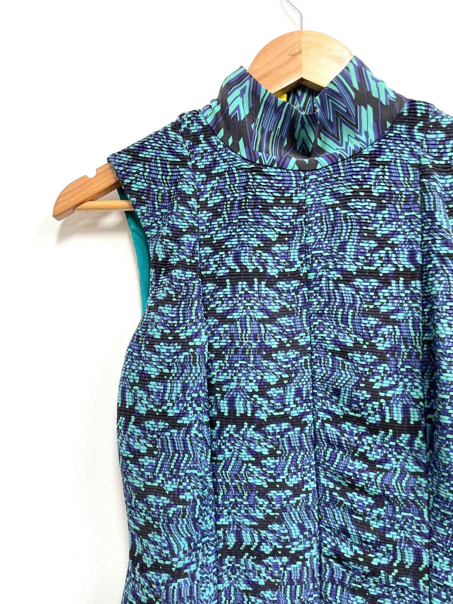 Vestido turquesa plisado - Catherine Malandrino - Talla S