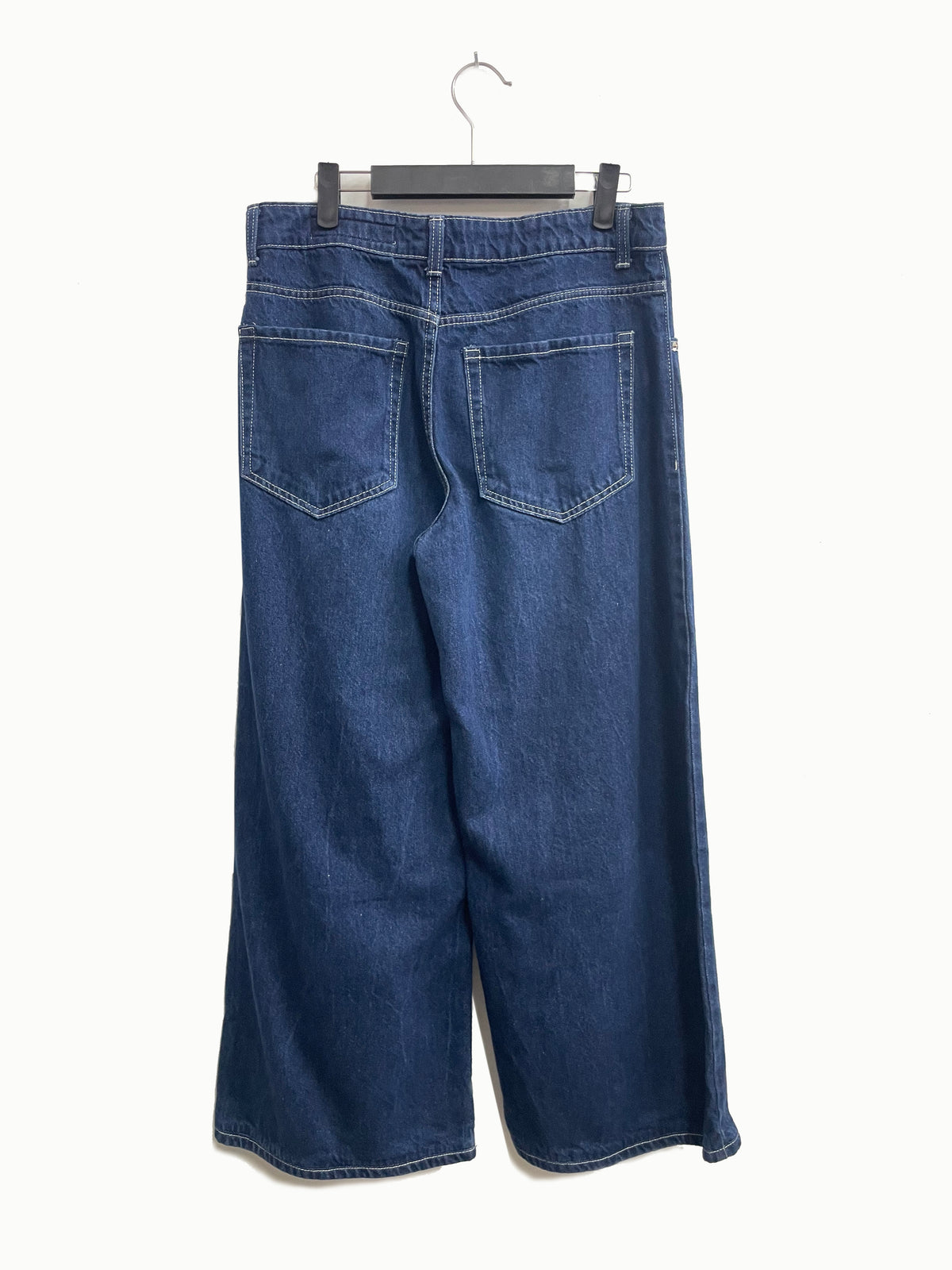 Jean azul marino corte wide leg - Bershka - Talla 38