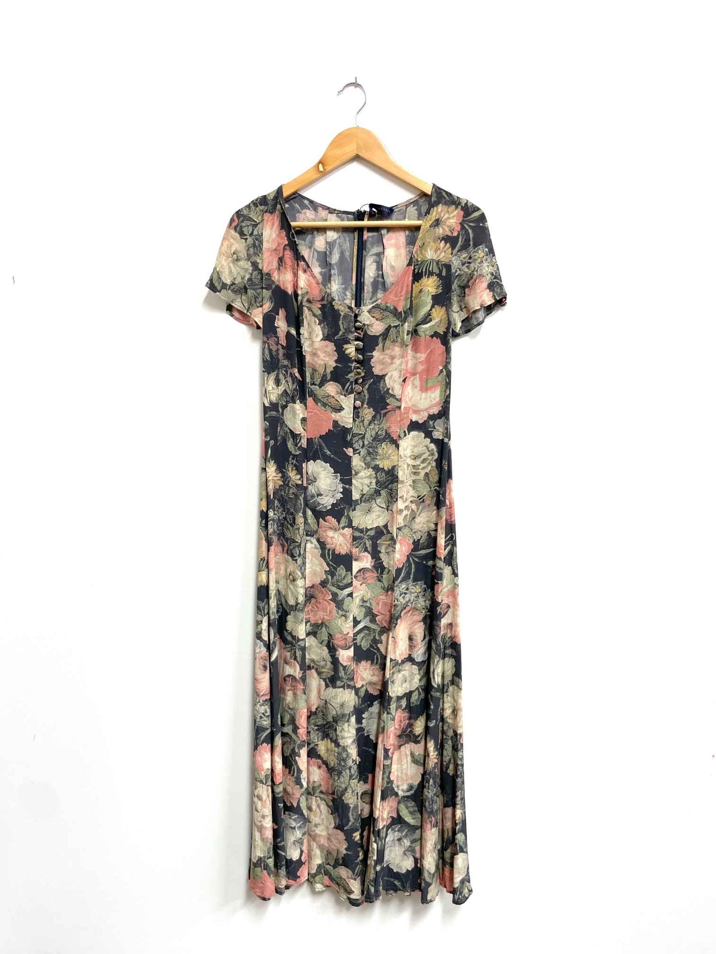 Vestido negro flores pasteles - House of Hackney - Talla S