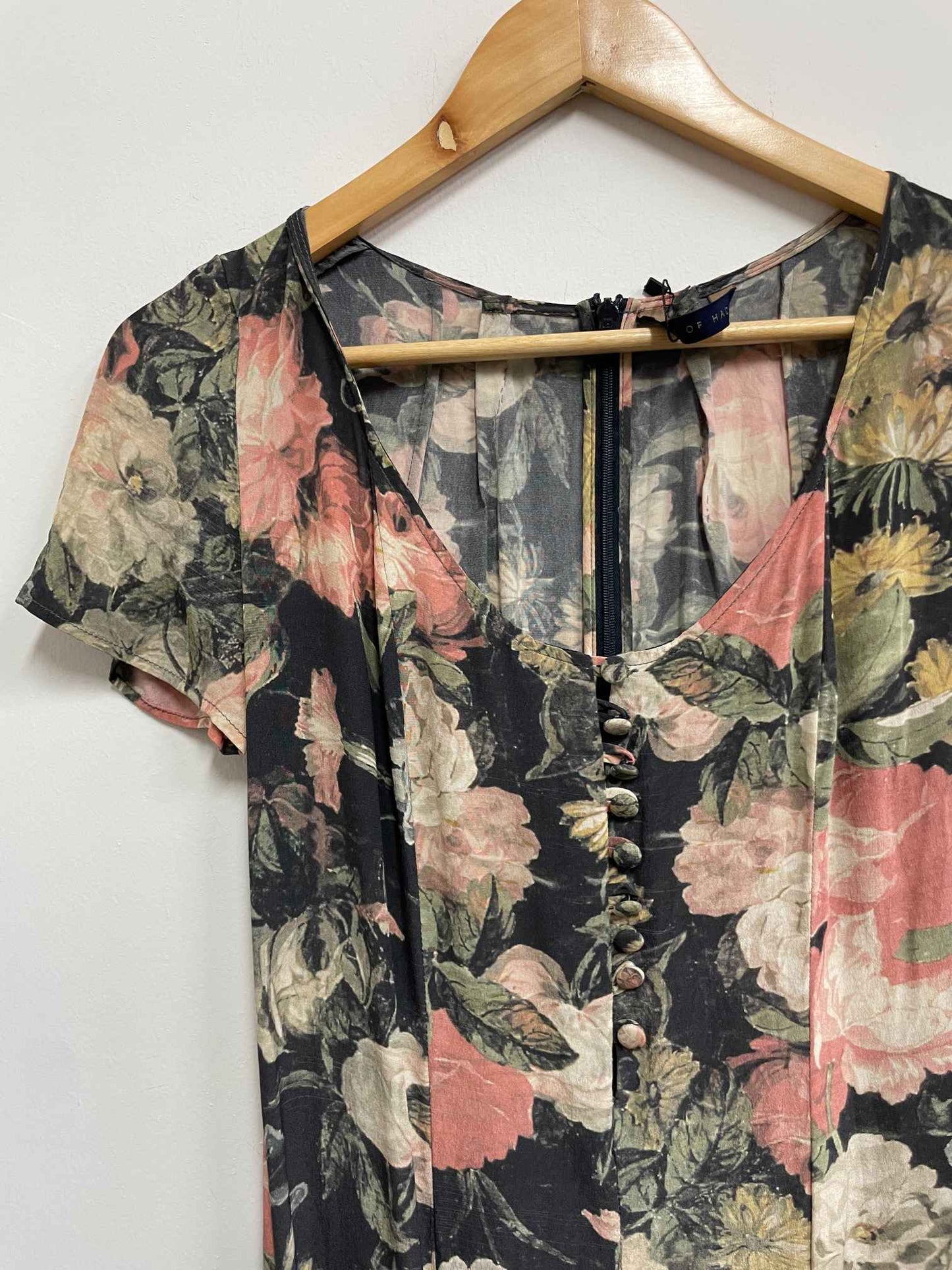 Vestido negro flores pasteles - House of Hackney - Talla S