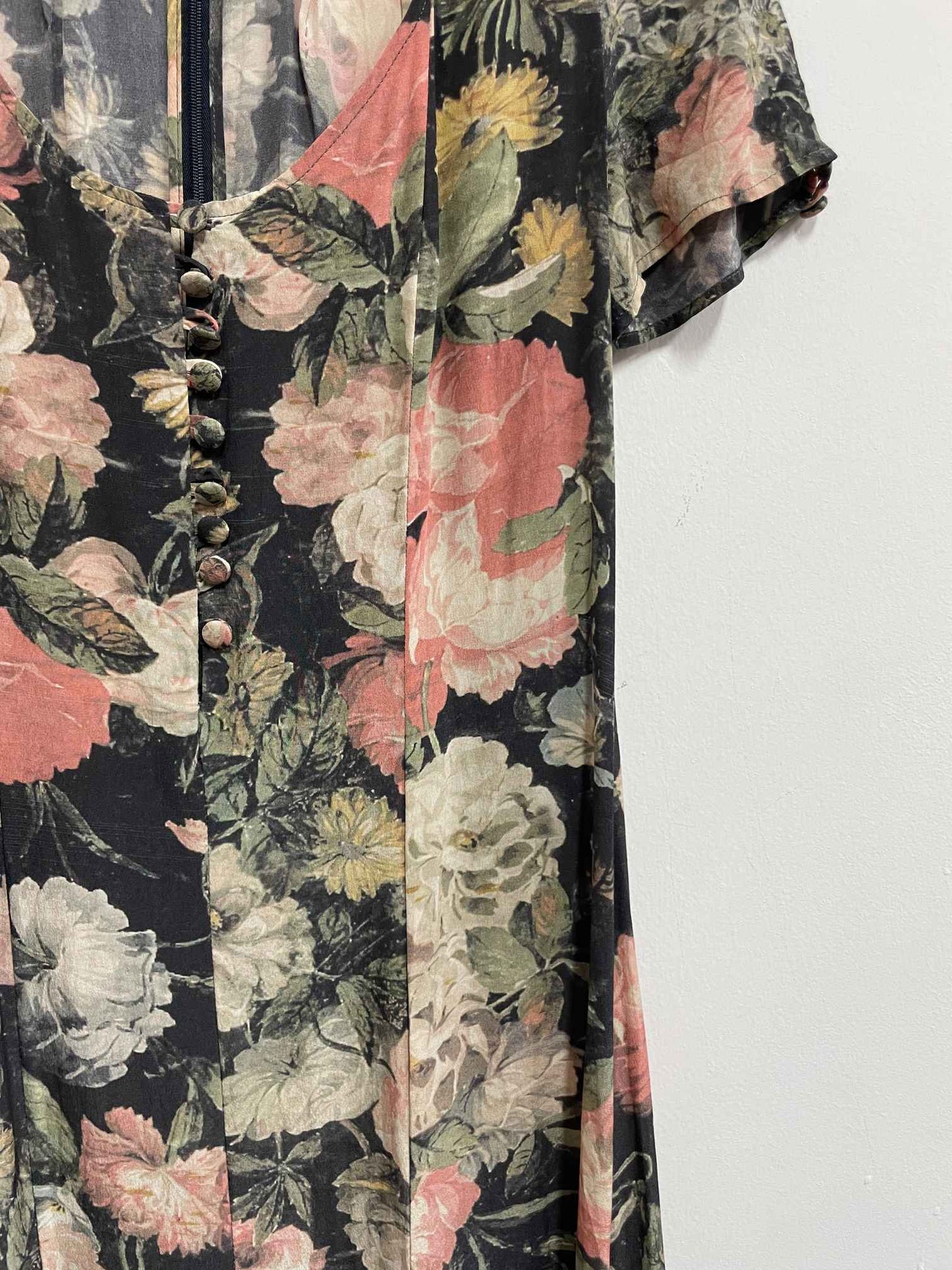 Vestido negro flores pasteles - House of Hackney - Talla S