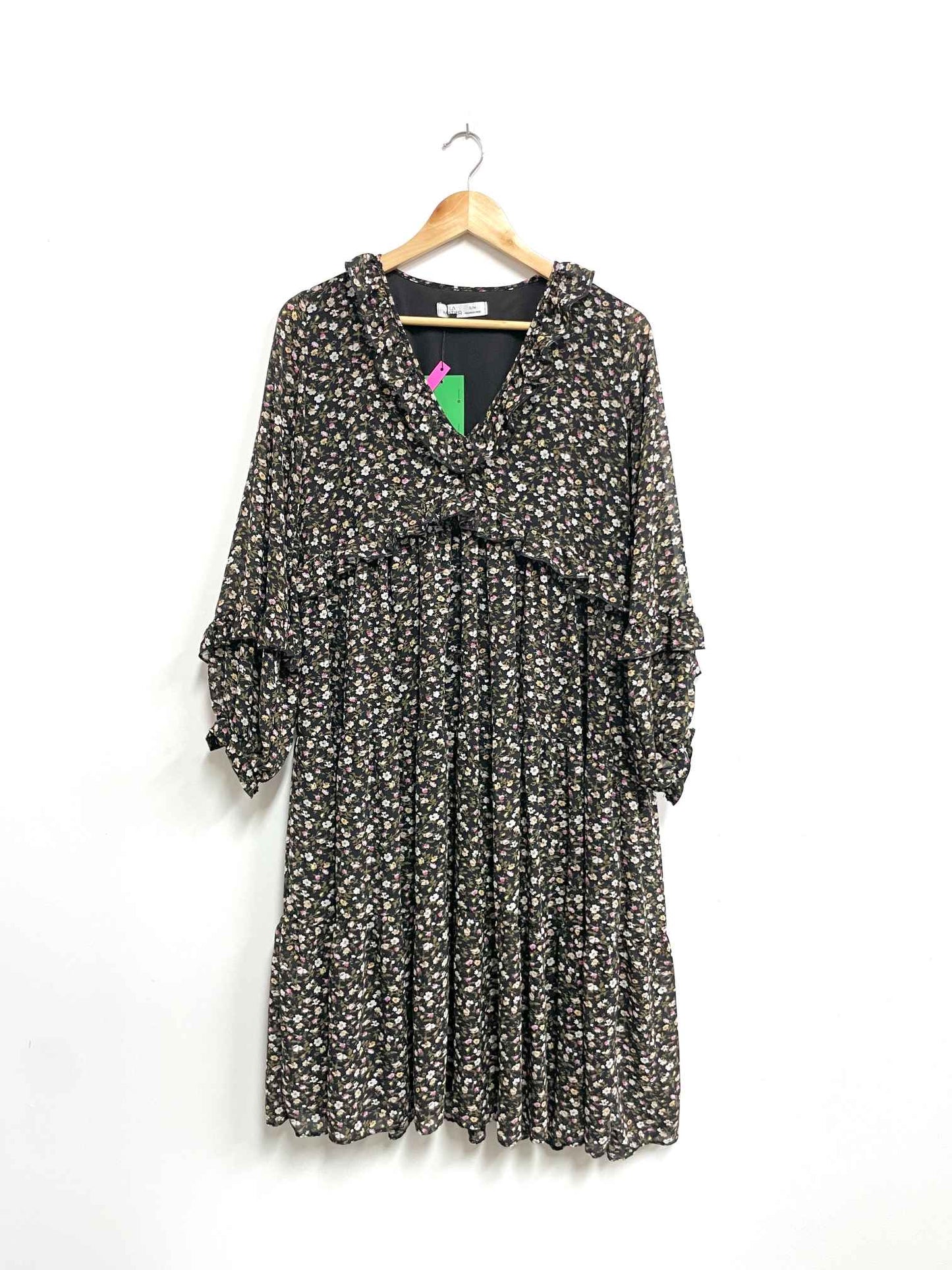 Vestido negro flores - La Mater - Talla S/M