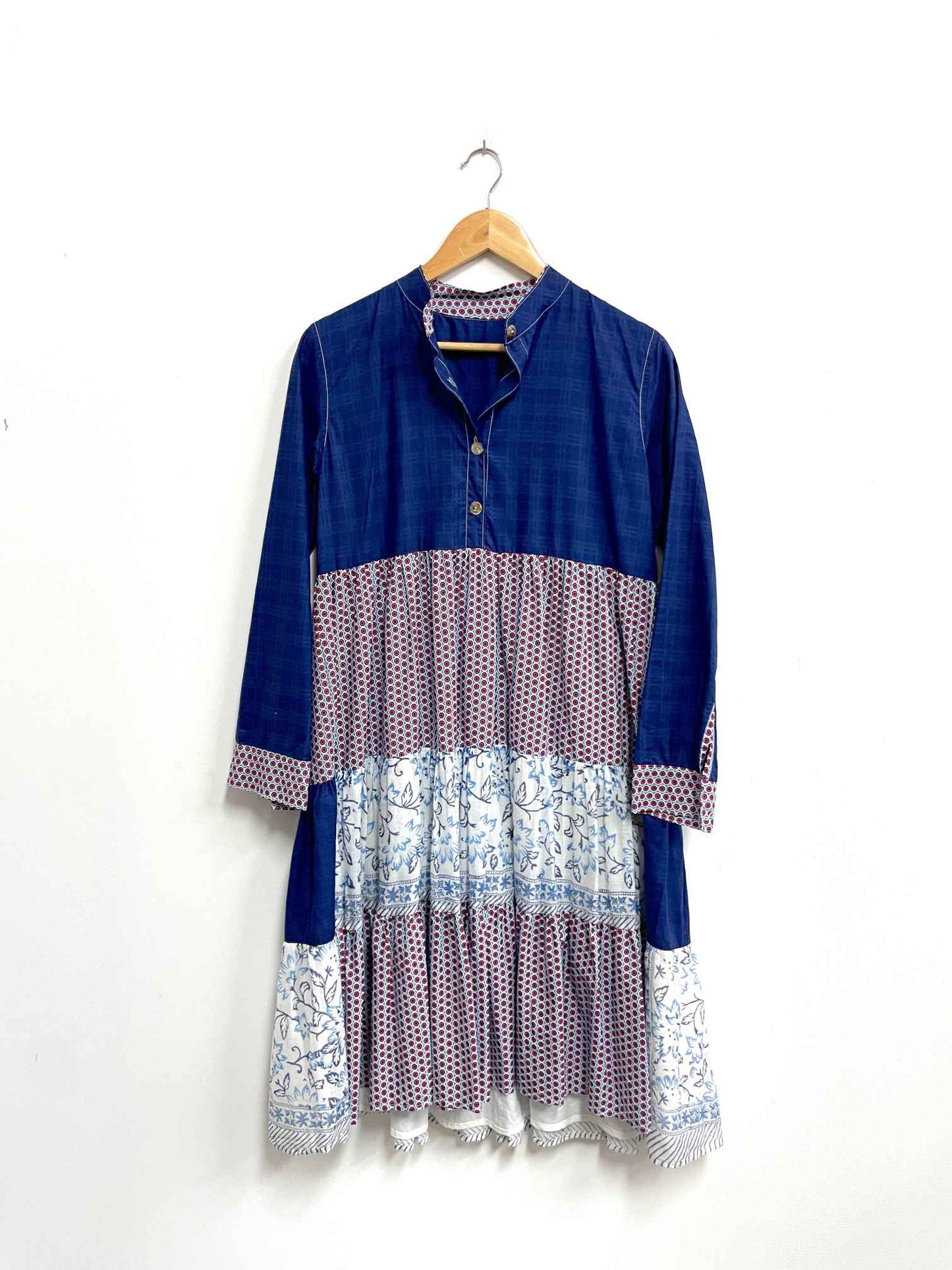 Vestido azul multiprint - Talla S