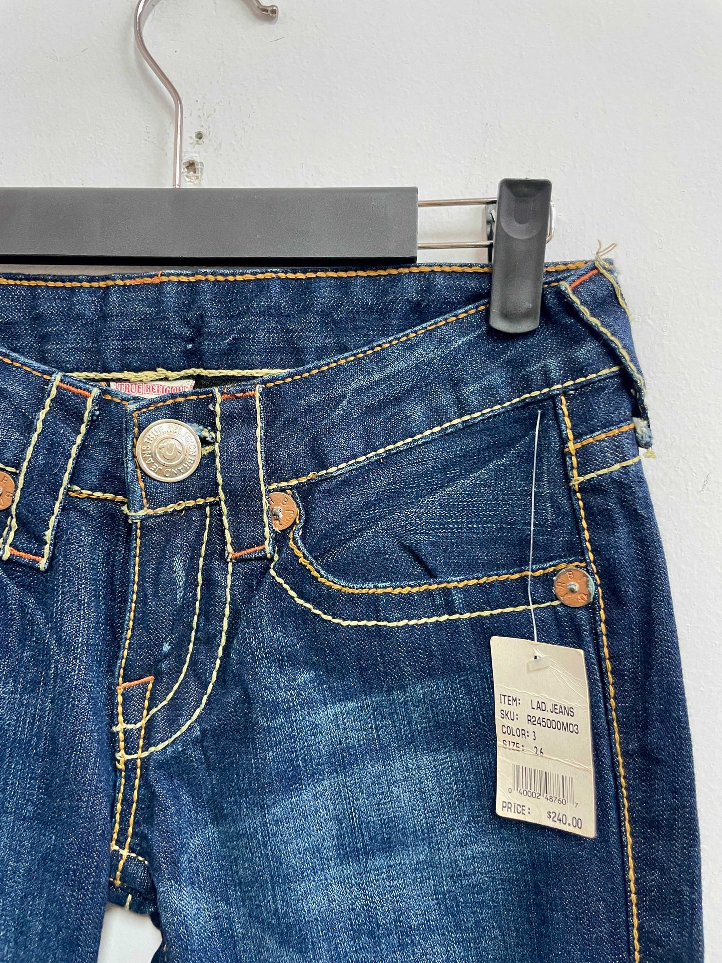 Jeans azul detalle - True Religion - Talla 26