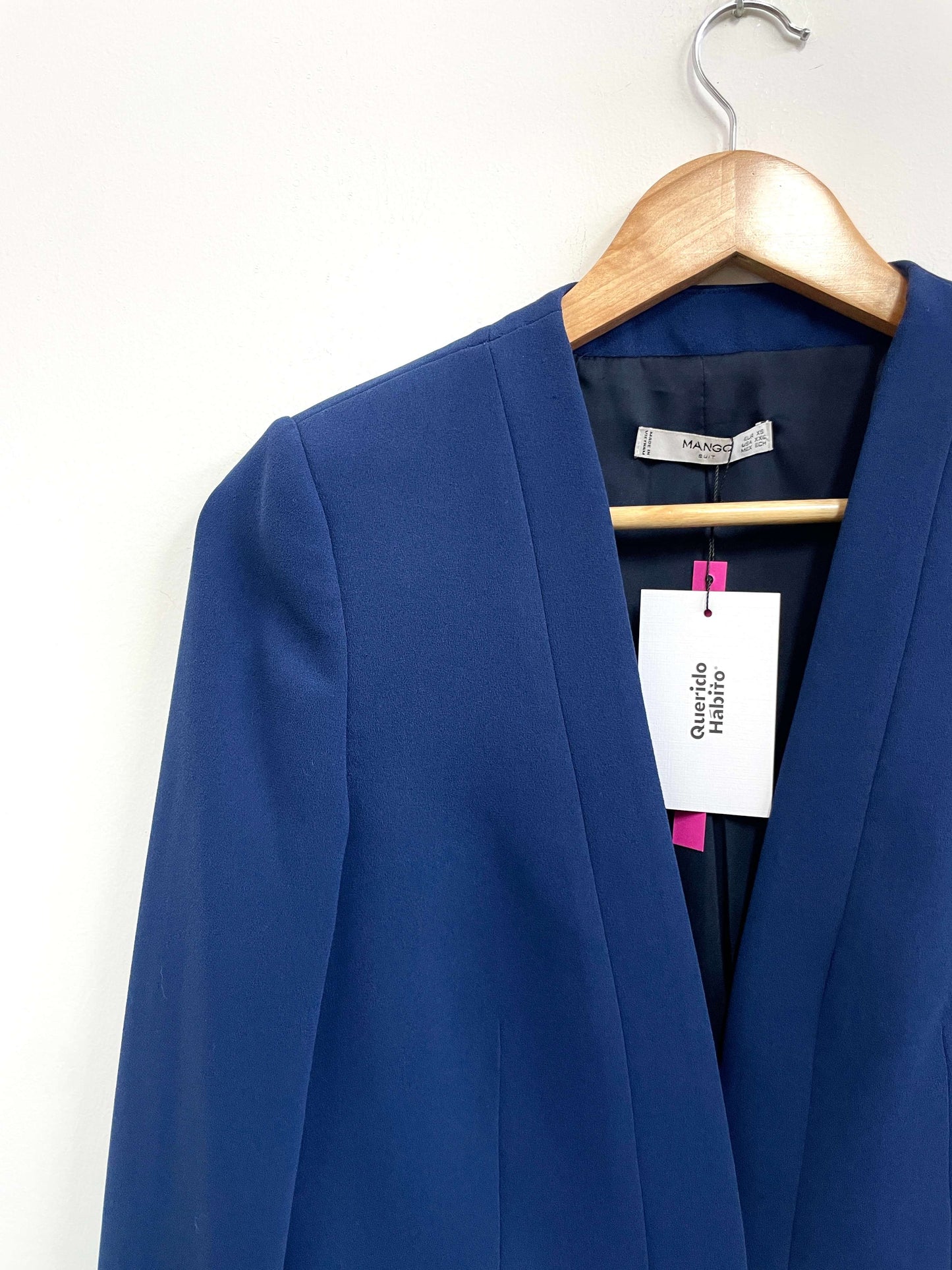 Saco azul corto - Mango - Talla XS