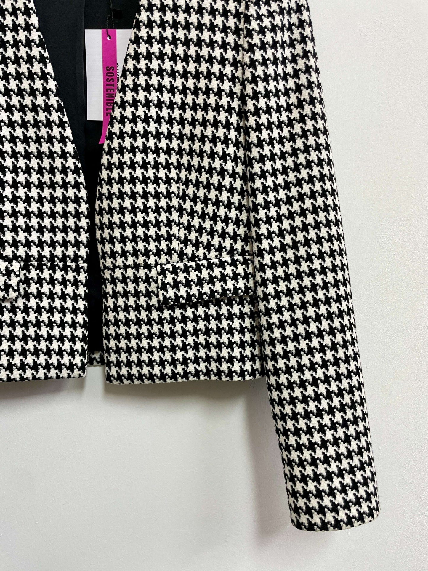 Saco cuadros negro y blanco - Mango - Talla S