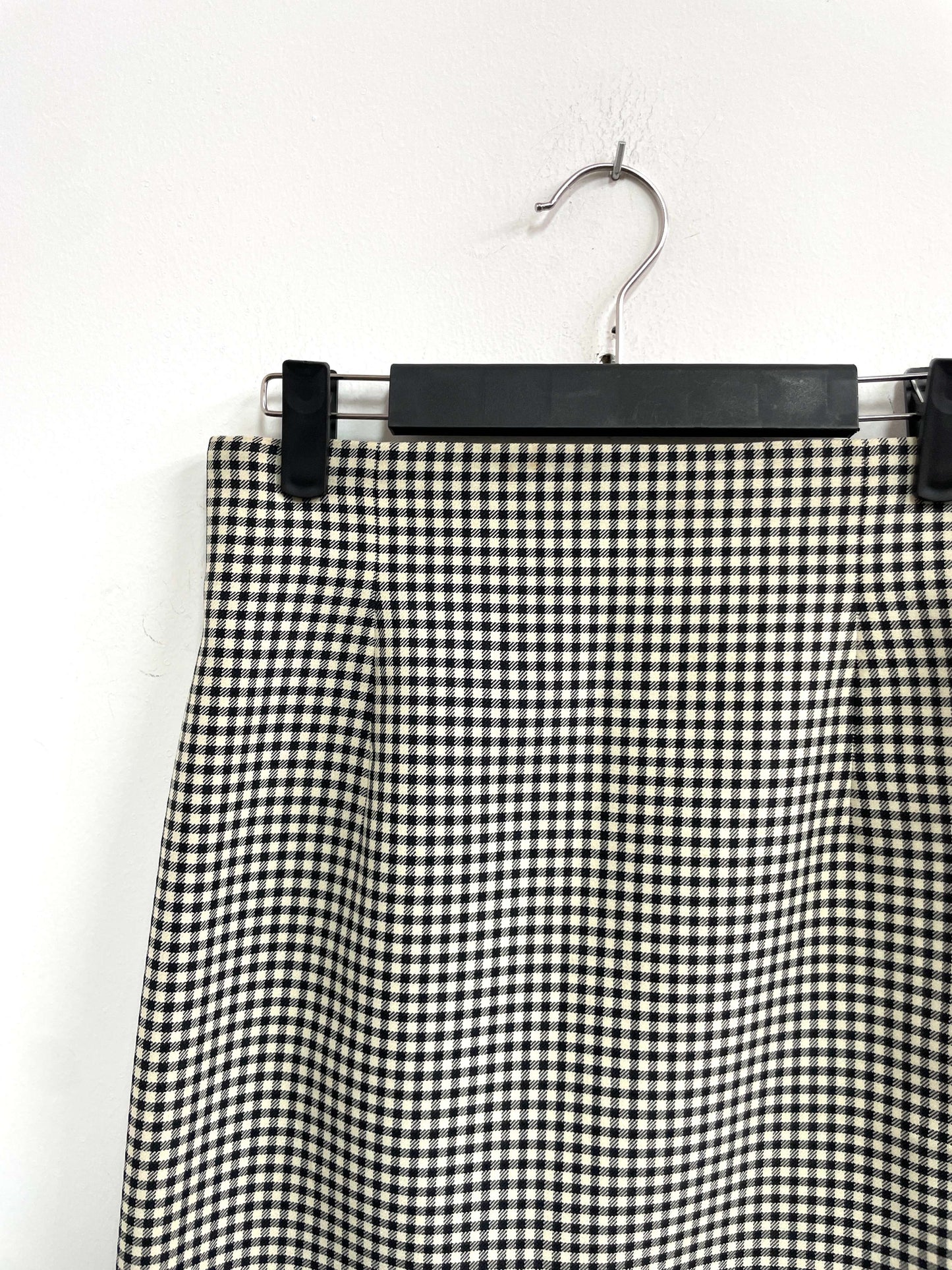 Falda cuadros blanco y negro - Talla S