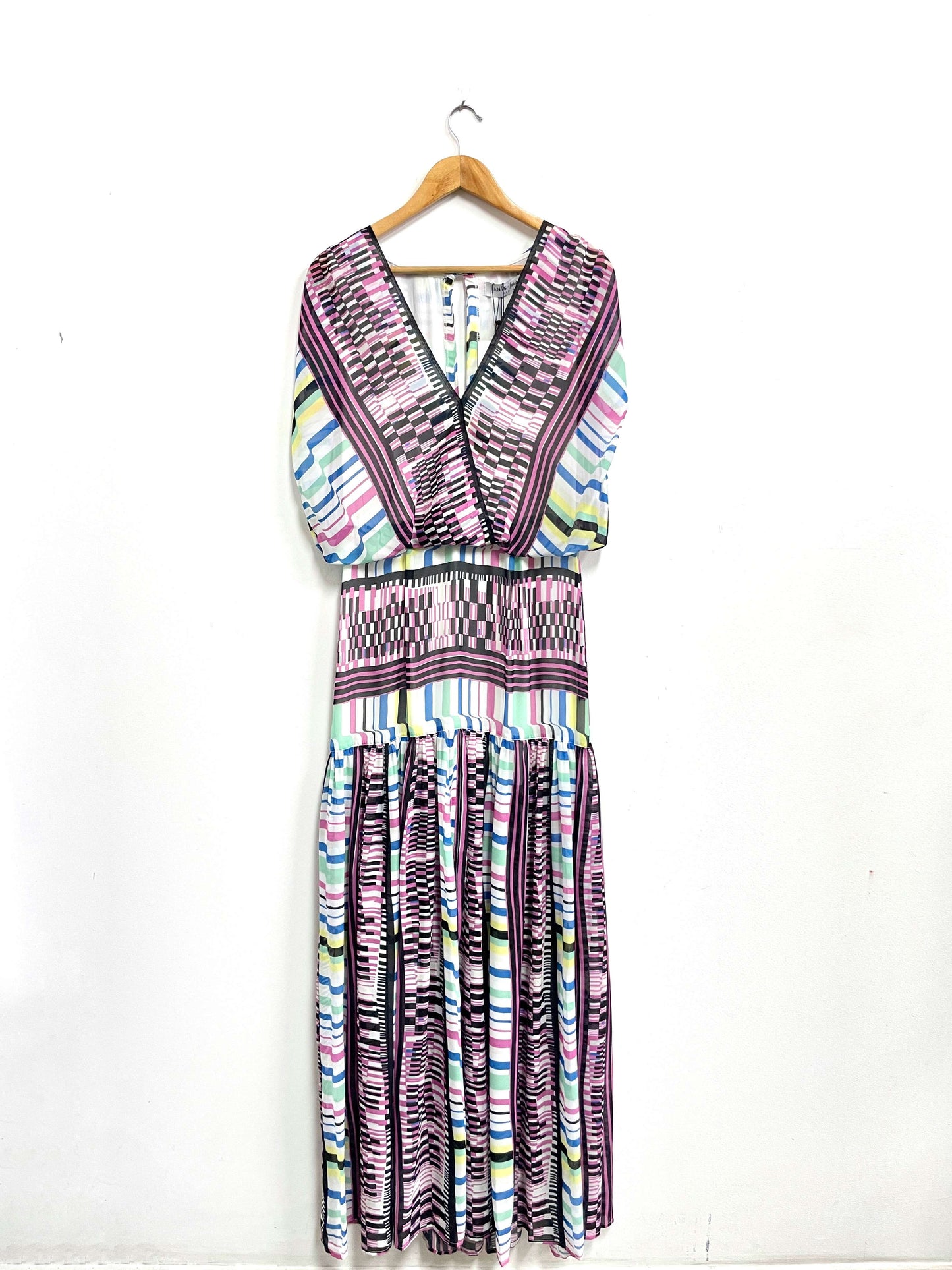 Vestido rayas multicolor - Anis - Talla M
